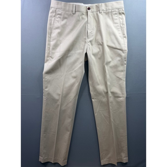 Eddie Bauer Other - Eddie Bauer‎ Chino Pants Mens Tan Beige Straight Leg Trousers 35x34